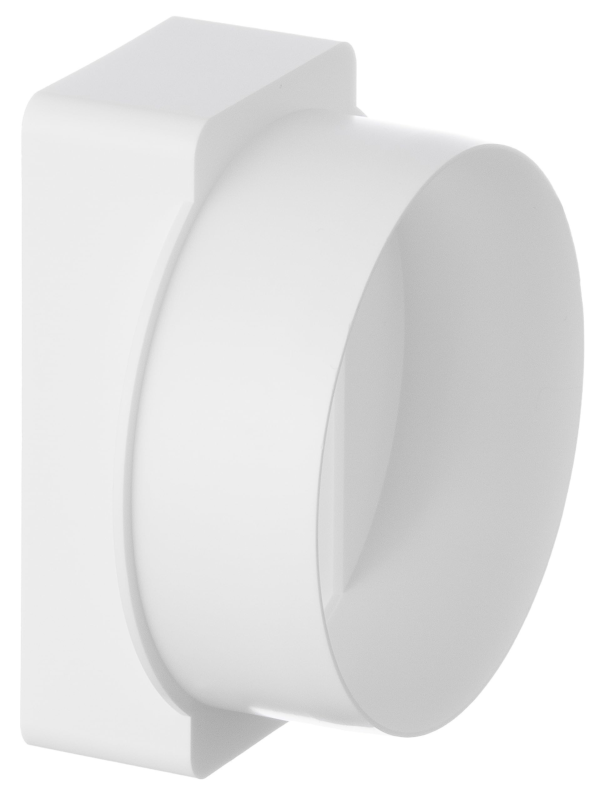 110x55mm to Ø 100 mm Rectangular to Round Ducting Adaptor - Straight Connector Adapter