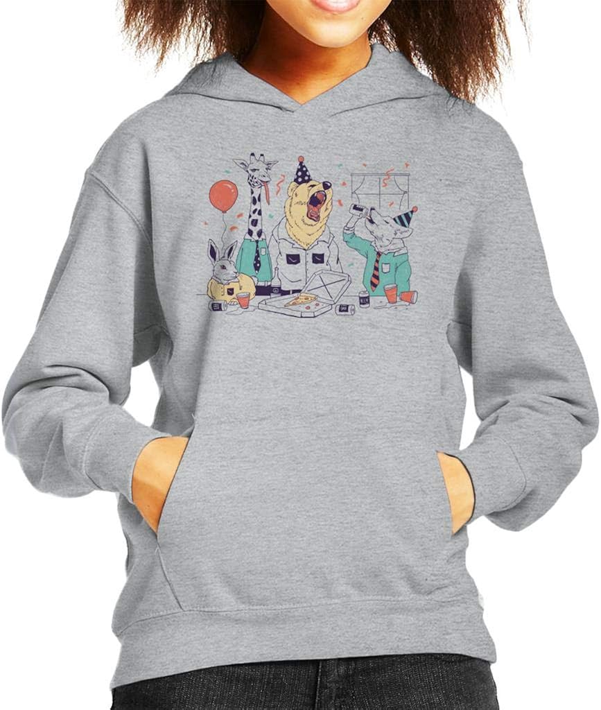 Party Animals Kid's Hooded Sweatshirt Amazon.co.uk Clothing
