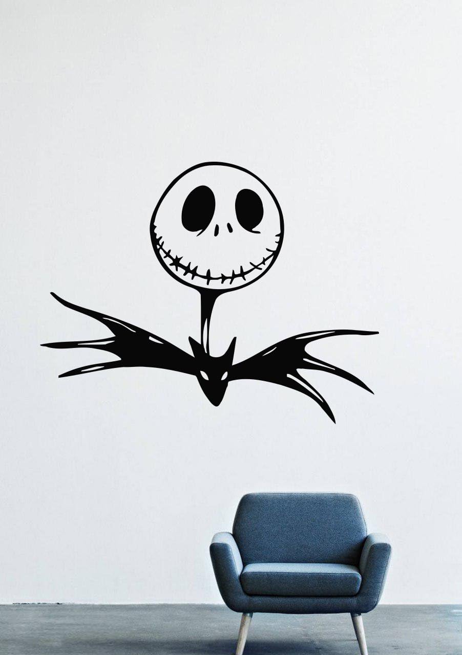Smiling Skull Metal Wall Art Decor jack skellington halloween