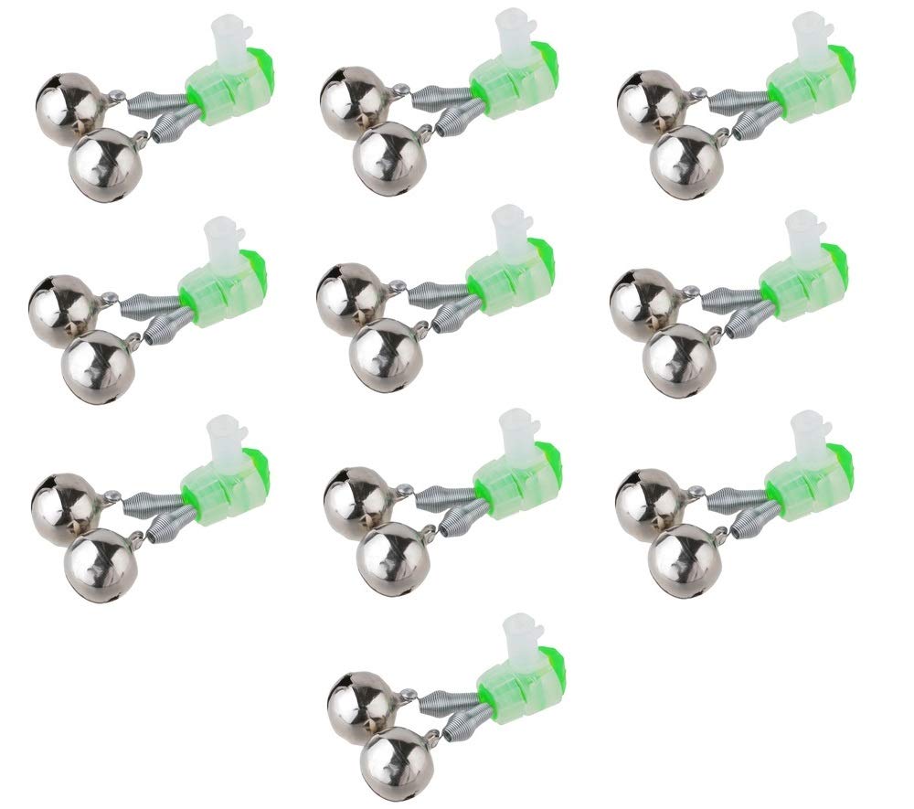 Mikado Angel Bell Bite Alarm Eel Bell Feeder Bell with Glow Stick Holder Set of 10 (Double / 14 mm)