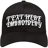 Custom Embroidered Hats Your Own Text Curved Embroidery Baseball Cap Adjustable Men Women
