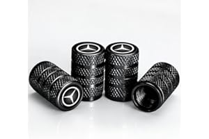 JSMAX Tire Valve Stem Caps, Compatible with Mercedes Benz Series Stem Cap Universal Car Air Cover Car Accessories for Cars, SUV, Truck, Motorcycles 4pcs （Black）
