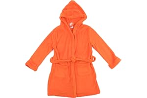 Leveret Kids Boys Girls Fleece Hooded Robe Variety of Colors (Size 2-16 Years)