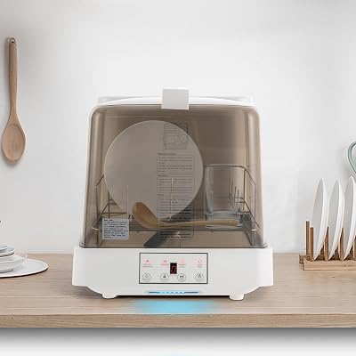 Portable Countertop Dishwashers,Portable Mini Dishwasher Countertop,Countertop Electric Tabletop Dishes Dishwasher Automatic Dishwashing Machine w/Washing Programs for Home, Apartments & RVs