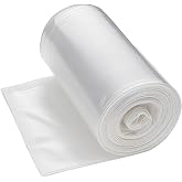 WAIKAS Trash Bags 30 Gallon, 2.54 mil, Heavy Duty, Unscented, White, 10ct | Large Garbage Bags, Flat Top, 100% Usable Capacity, 76&times;93.8cm, 33.5g Each, Resist Leaks, Punctures &amp; Tears &ndash; Multipurpose Use