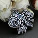 Diamondo Crystal Fish Brooches Pin Women Alloy Rhinestone Collar Corsage Jewelry