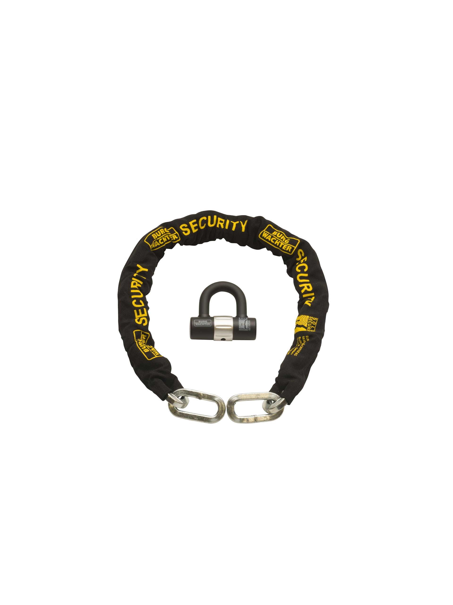 Burg Wachter Sold Secure Diamond 12mm 1M Bike Chain & Lock Kit