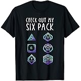 Funny Check Out My Six Pack Dice For Dragons D20 RPG Gamer T-Shirt