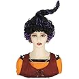 Mildiso Mary Sanderson Wig with Earrings + Necklace + Hairpin Short Wigs for Mary Sanderson Costume Adult Hocus Pocus Sanders