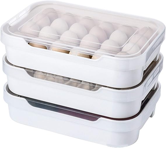 Plastic Storage Box Fridge Egg Holder Container Box Egg Box Kitchen Egg