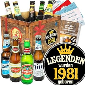 Legenden 1981 – Biere aus aller Welt – Geschenk für Mann zum Geburtstag