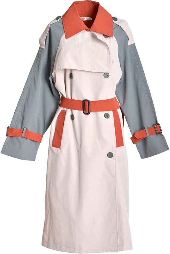 Amazon Marai マーライ コート トレンチコート レディース アウター ライトアウター 春 ジャケット ステンカラー ロング 大きいサイズ カジュアル 個性的 かわいい ナポレオンコート スプリングコート コート ジャケット 通販