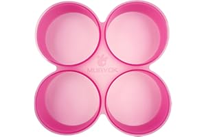 MUBYOK (300 Design Optional) M376 4inch Circles 4 Cavity Silicone Freshie Mold for Baking Aroma Beads Car Freshie Supplies