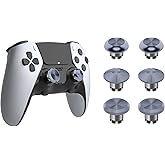 CHARM FOCUS Metal Thumbsticks for PS5 Edge Controller, Analog Thumb Sticks Caps Replacement Kit for PS5 Dual Sense Edge Stick Module, 6 Joysticks, Gunmetal