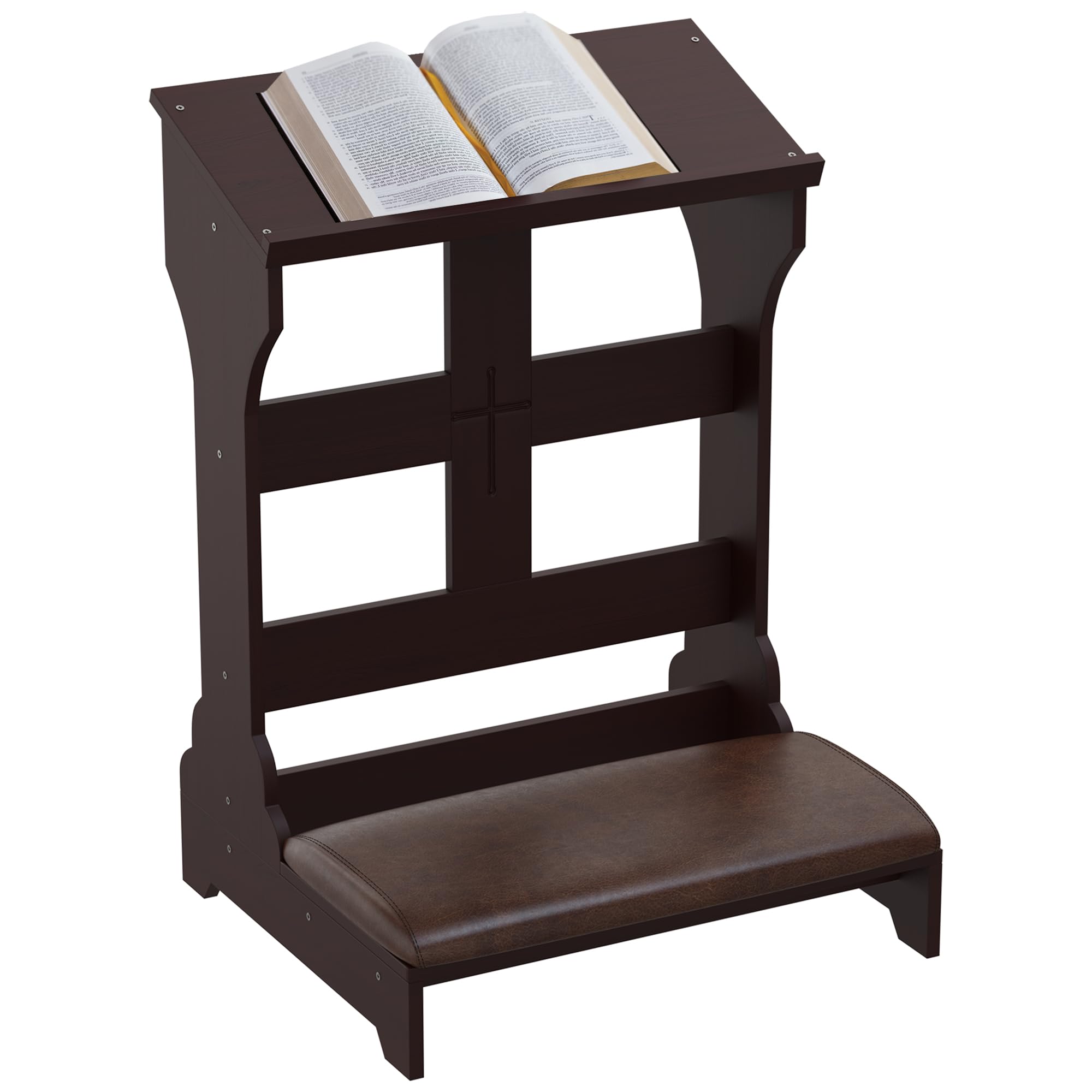 Photo 1 of ***(PARTS ONLY/ MISSING PARTS/ NON FUNCTIONAL)***Wooden Prayer Bench for Kneeler Prayer, Prayer Table at Home with Cushion Pad, Church Kneeling Stand Stool, Padded Prayer Chair Shelf for Kneeling at Home and Church