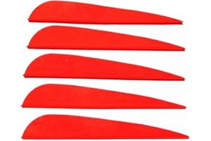 Letszhu Arrows Vanes 4 Inch Plastic Feather Fletching for DIY Archery Arrows 50 Pack…