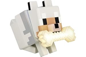 Paladone Minecraft Wolf GloBuddies 3D Colour Changing Light, Officially Licensed LED Night Lamp, Tap to Change Colour, Gaming Merchandise, Battery Powered
