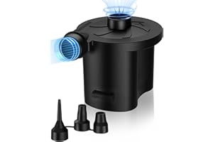 AKSOUL Portable Air Pump for Inflatables: 3600 4000mAh Rechargeable Battery Powered Electric Pumps for Air Mattress Air Bed Pool Floats Raft (Basic & Classic & Updated)
