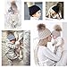 Winter Ball Warm Hat, Womens Super Soft Warm Faux Fur Pompom Knit Beanie Hat White 56-59cm