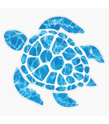 Car Window Decal Sea Turtle Vinyl Decal Sticker - Ocean Animal, Self-Adhesive For Car Window Or Wall Seashell Stickers