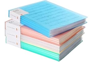 4Pcs Presentation Book with Clear Sheet Protectors, 60 Pockets A4 Portfolio Folder Binder Display 120 Pages Bound Sheet Prote