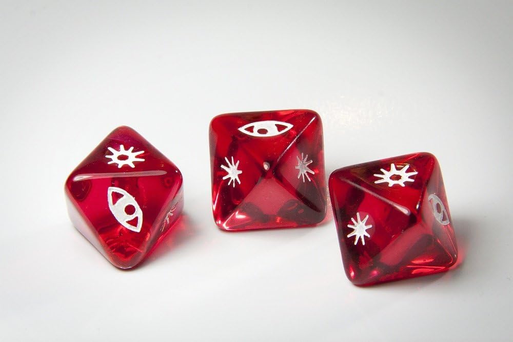 Star Wars XWing Miniatures Original Dice Clear Red Attack Dice x 3