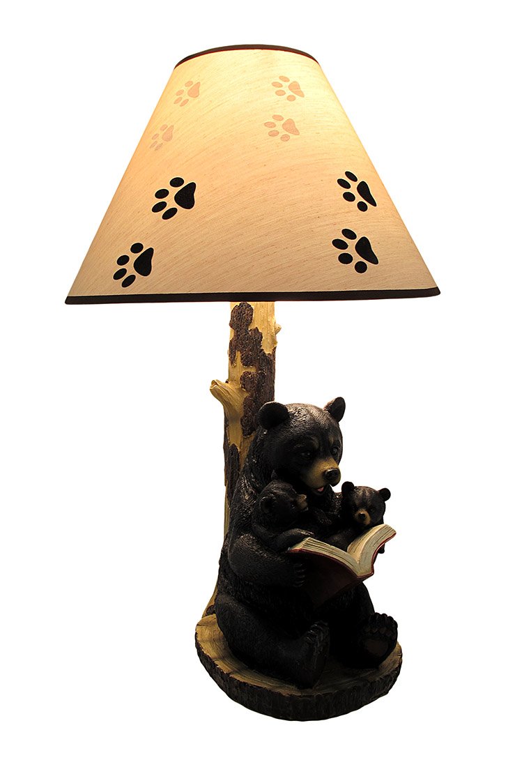 Best small rustic bear table lamp