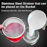 Dciustfhe 60 Mesh Stainless Steel Paint Strainer Filter Funnel for 5 Gallon view 7