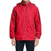 Gleemyth Mens Lightweight Windbreaker Jacket Waterproof Rain Jacket with Hood Soft Shell Jacket