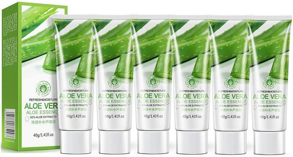 Lookvv Organic Aloe Vera Gel for Face, Hair & Body, Pressed for Sun Burn, Eczema, Bug or Insect Bites, Dry Damaged Aging Skin