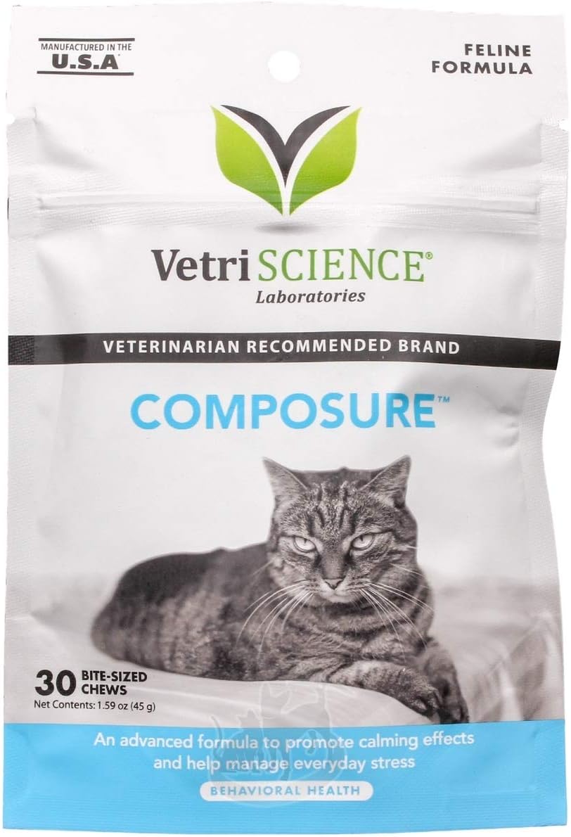 Composure Feline Bite Sized Chews for Cats 30 Chews
