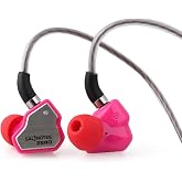 Linsoul 7Hz Salnotes Zero HiFi 10mm Dynamic Driver in-Ear Earphone IEM | with Metal Composite Diaphragm, Stainless Steel Faceplate, Detachable 2Pin OFC Cable, Rose, 3.5mm without Mic
