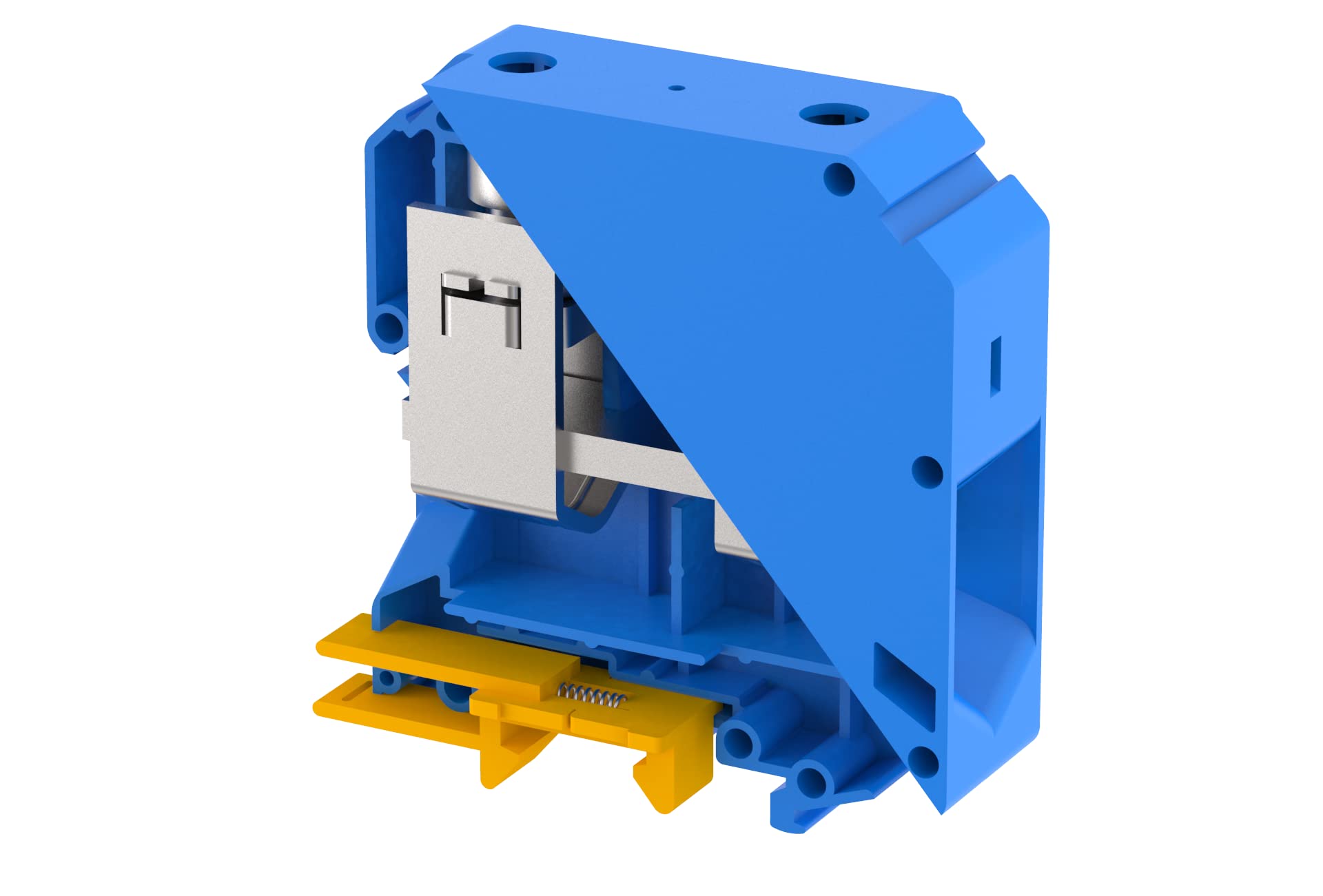 Elmex Feed Through Terminal Block 95mm Blue Pack of 10