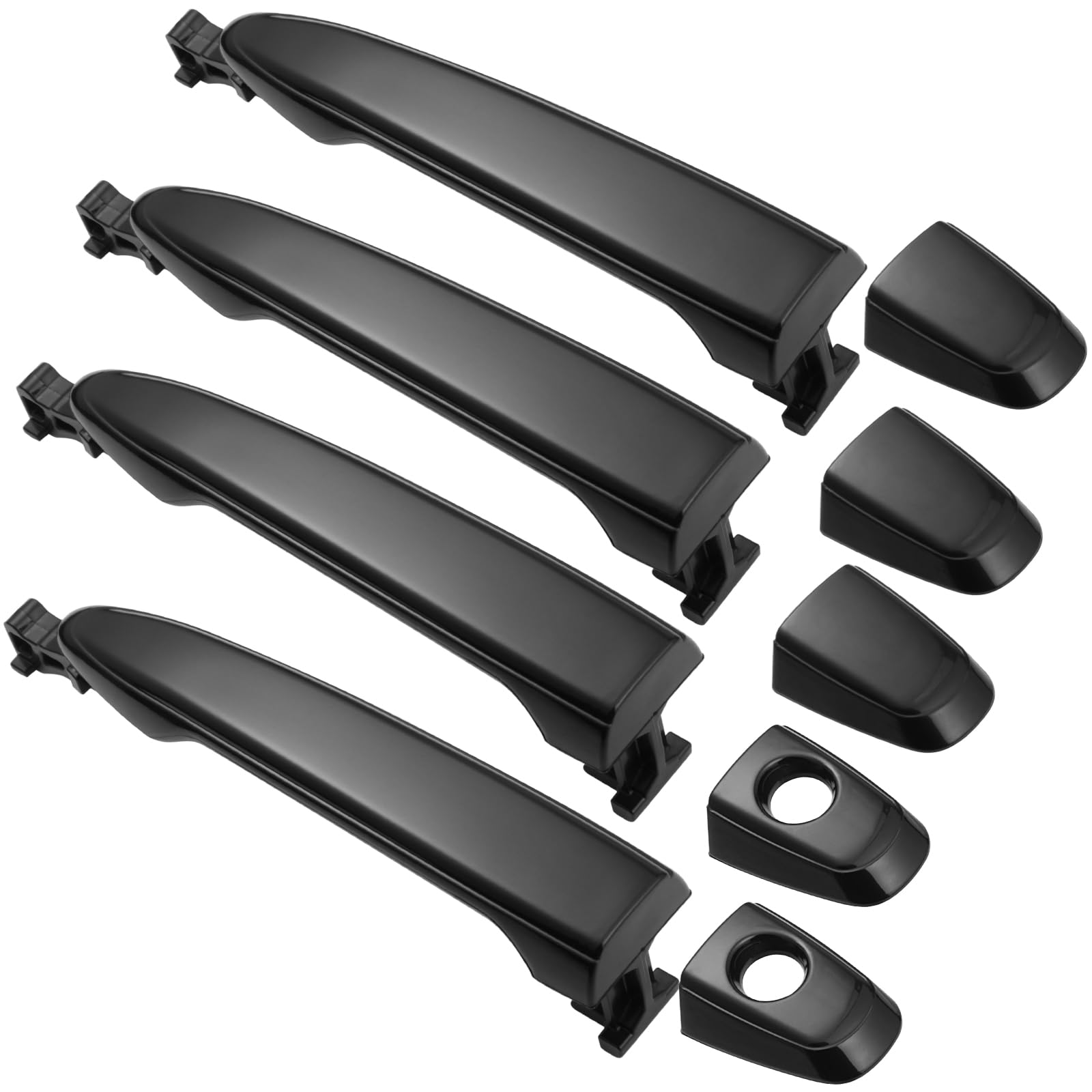 Photo 1 of Lcyolada Exterior Door Handle Set for 2003-2009 Toyota 4Runner,2007-2011 Toyota Camry, 2005-2015 Tacoma,2005-2012 Avalon,Painted Black,69211-AE010, 82498