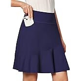 IUGA 20" Knee Length Skort Golf Skirts for Women High Waisted Tennis Skirt Ruffle Skorts for Women with Pockets