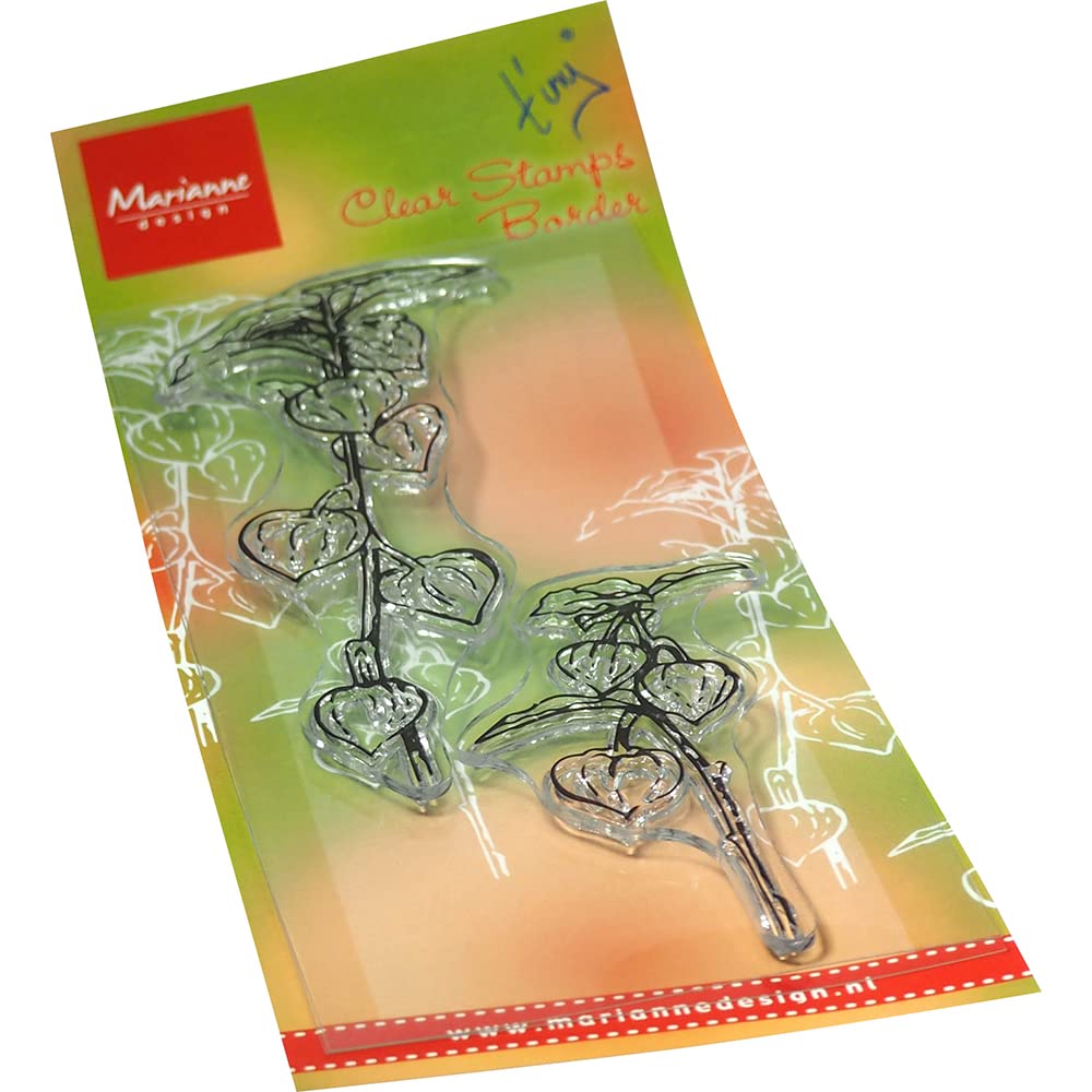 Marianne Design Clear, Tiny's Border-Lantern Plant, for Stamping Cardmaking Arts and Crafts, Acrylic Block, Paper, Silicone, One Size