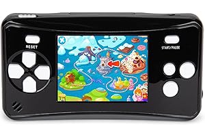 X-JOYKIDS QS17Black Handheld Game for Kids Portable Retro Video Game Player Built-in 182 Classic Games 2.5 inches LCD Screen Family Recreation Arcade Gaming System Birthday Present for Children
