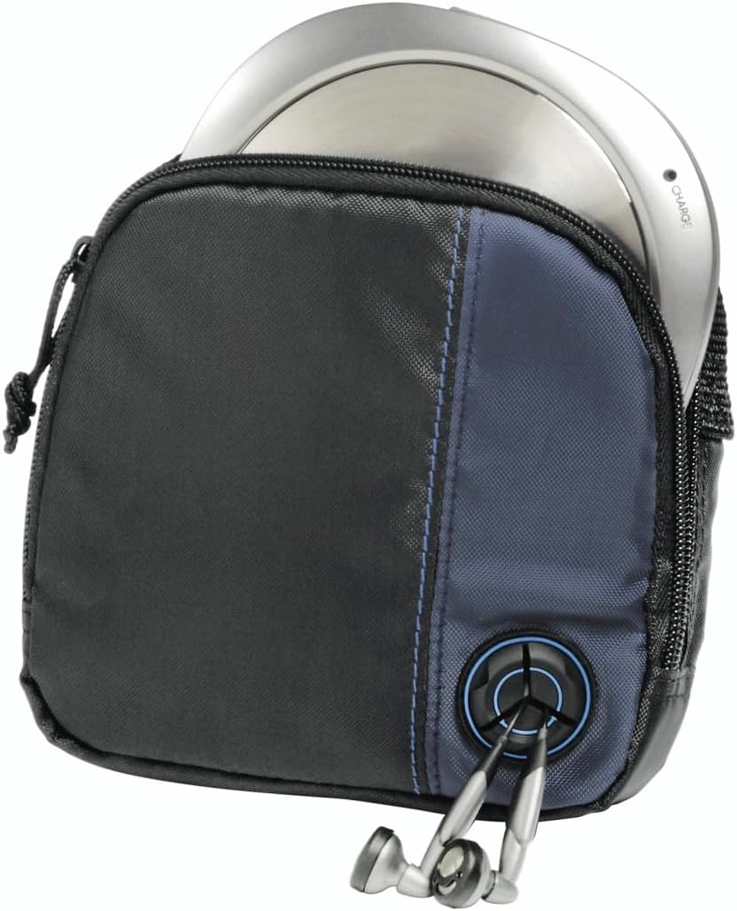 Hama CD Player Bag Portable Music Discman Storage 3 CDs Black Blue
