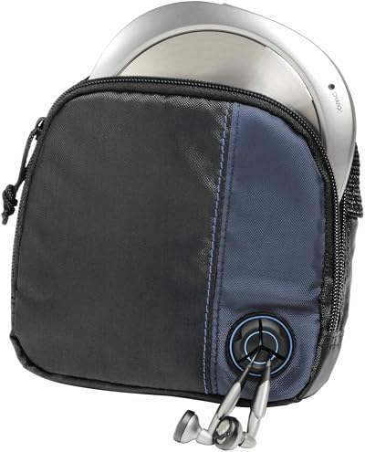 Hama CD Player Bag Portable Music Discman Storage 3 CDs Black Blue
