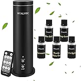 Waterless Scent Diffuser Kit,100ml Essential Oil Diffuser-Remote Control 2000Sq Ft Coverage Large Room Scent Diffuse for Home, Office, Hotel and Spas-Aromatherapy, 5 Essential Oils Include