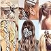 6 Pack Leopard Print Big & Long Scrunchie Hair Scarf, Polka Dot Snake Skin, Ribbon Chiffon Strong Elastic Hair Bands Rope Scrunchy, Bun Hair Ties Bobbles, Scarves for Women Girls, Bow Ponytail Holder