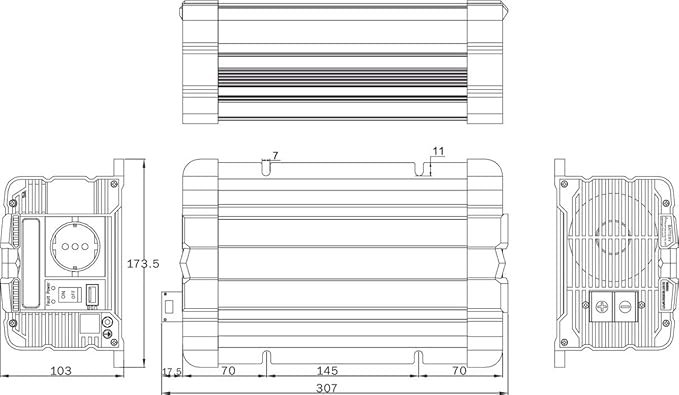 Solartronics FS1000D - Transformador de Corriente (12 V, 1000/2000 ...