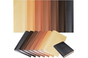 WEBEEDY 14 Pcs Book Cloth for Book Binding,14x10 Inch PU Leather Surface and Paper Backed,7 Colors Books Album Scrapbooking Archival Covering Protector Bookcloth Bookbinding Supplies