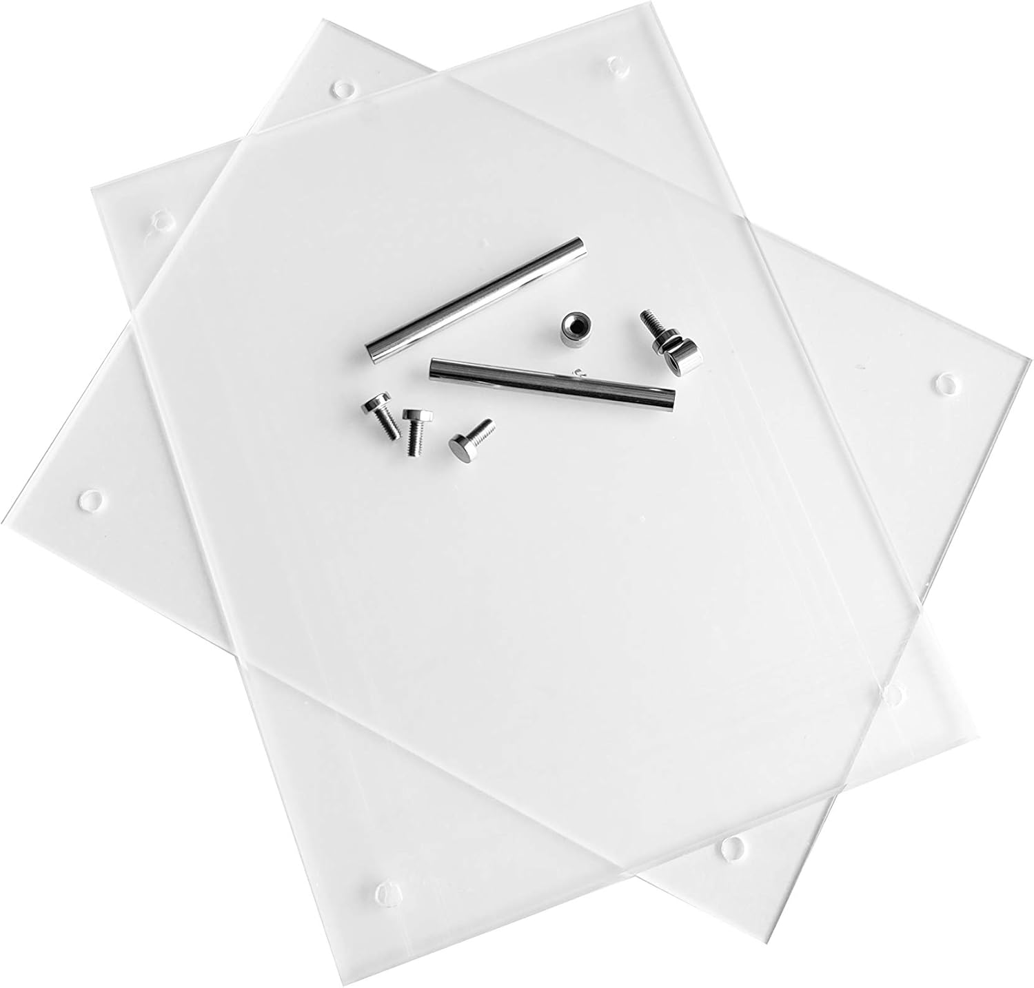 Missartist Frameless Tabletop Floating Photo Frames Clear Acrylic Picture Frame Desktop Free Standing(11x17) -