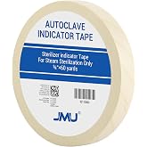 JMU Autoclave Tape 1 Roll, 3/4'' x 60 Yards, Sterilization Indicates Tape | for Steam Sterilization
