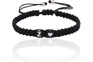 VDKIDKT Initial Bracelet for Men Women, Z Charm Letter Bracelets for Teen Girls/Boys, Handmade Rope Braided Bracelet, Best Fr