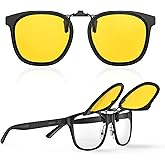 Goiteia Oversized Polarized Clip on Sunglasses over Prescription Glasses for Women Men, Round Stylish Framed Like Sunglasses