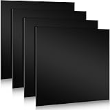 Frienda 4 Pcs 1/8" Thick, 23.6" x 23.6" Black HDPE
