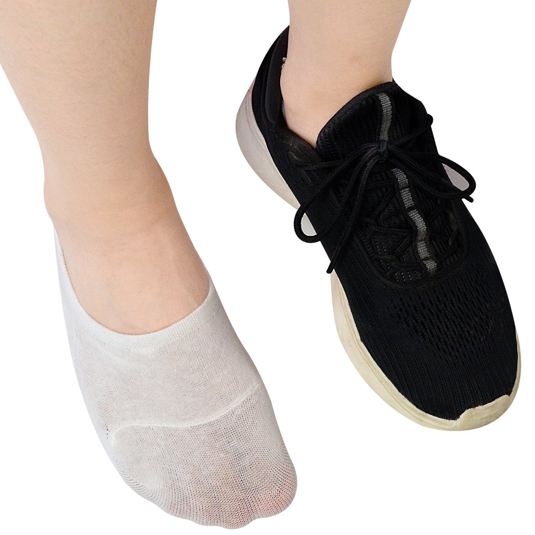 Miayon 12 Pairs Women Casual Socks Low Cut Invisible Socks Pure Cotton Anti-Sliped Boat Socks for Women