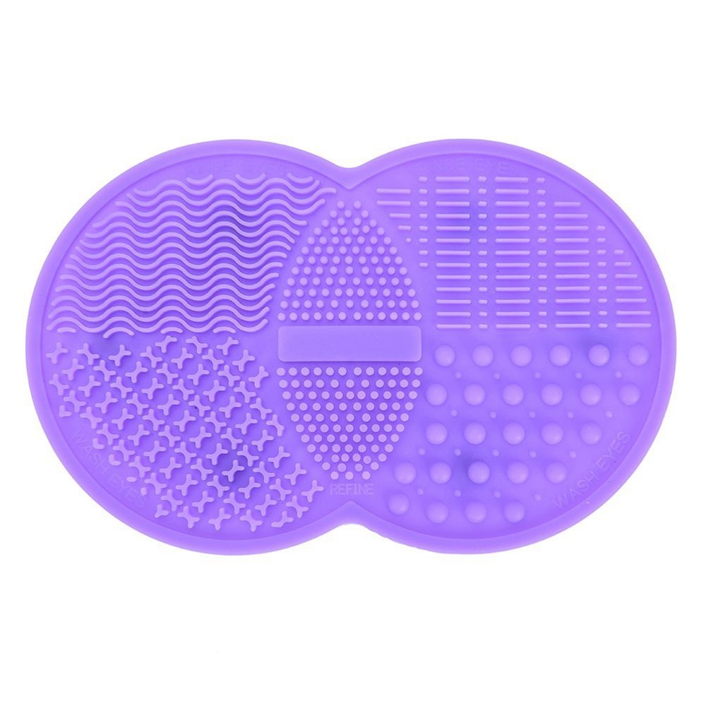 Solustre Make-Up Pinsel Reinigungsmatte Mit Saugnapf – Silikon Pad Pink, Rund, Für Einfache Pinselreinigung